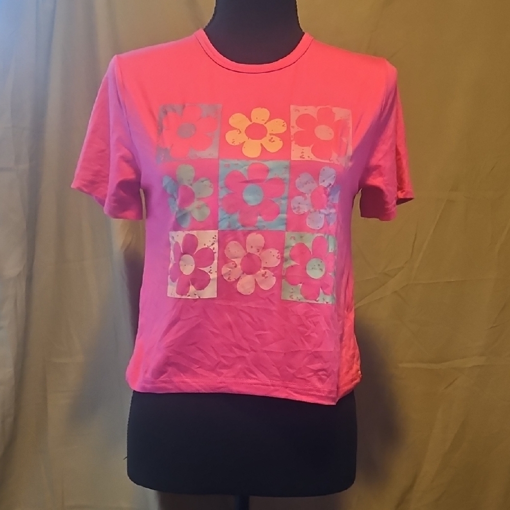 SHEIN Pink Floral Kids Tee